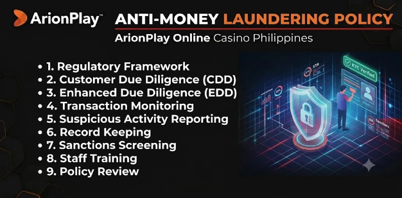 Anti-Money Laundering Policy | ArionPlay Philippines