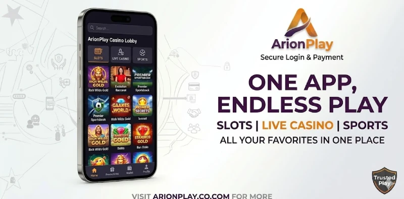 ArionPlay App - Download for Android and iOS in the PH 3 ArionPlay app game lobby slots live casino interface