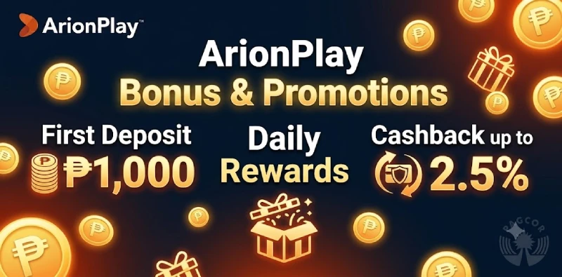 ArionPlay bonus promotions welcome bonus cashback Philippines