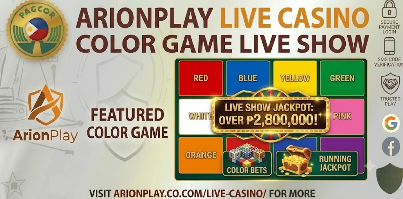 ArionPlay Color Game live show with running jackpot