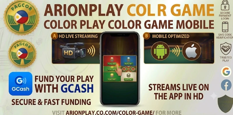 ArionPlay Color Game live online played on a mobile phone with GCash
