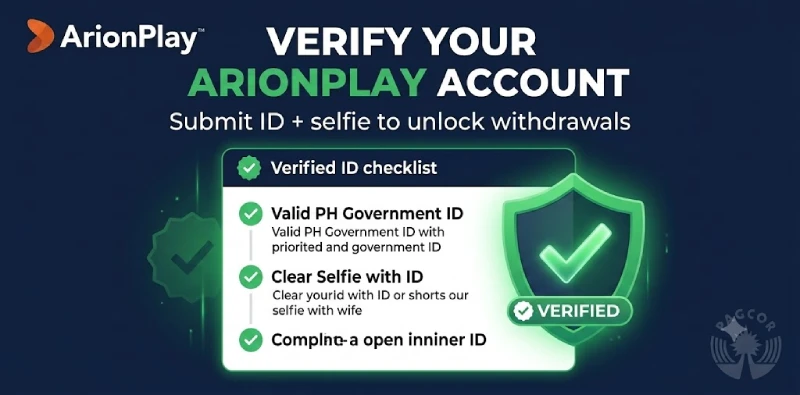KYC Verification at ArionPlay | How to Verify Your Account 1 ArionPlay KYC verification how to verify account Philippines ID selfie