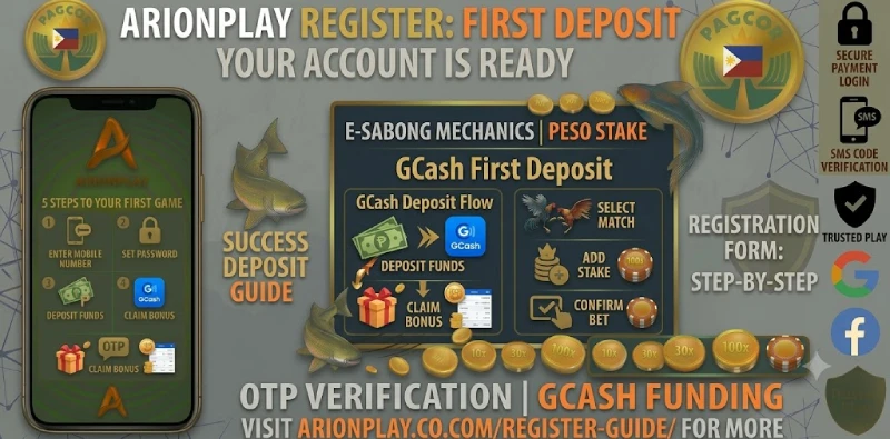 ArionPlay first deposit GCash after registration welcome bonus