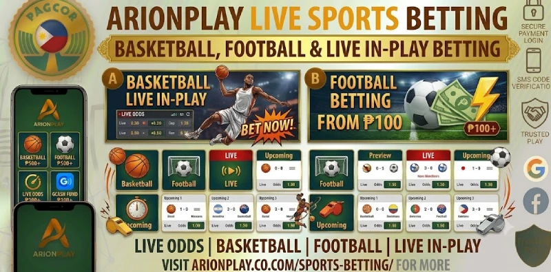 ArionPlay sports betting Philippines basketball football live odds