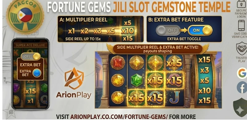 Fortune Gems multiplier reel 15x Extra Bet feature