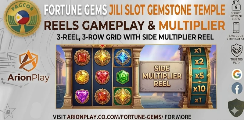Fortune Gems JILI slot gemstone temple reels gameplay