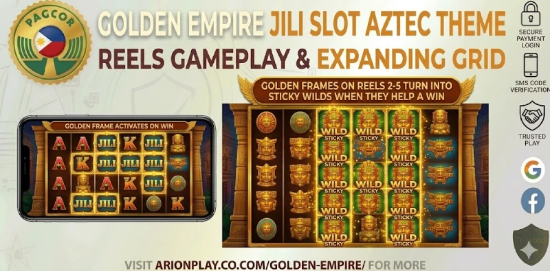 Golden Empire Golden Frame sticky wild expanding reels