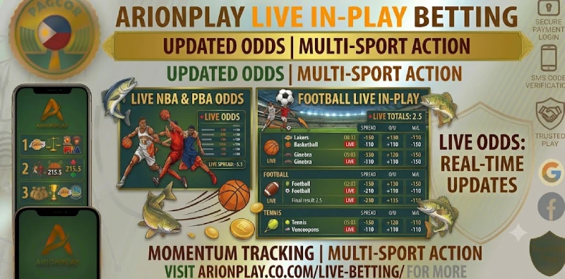 Live betting ArionPlay in-play odds Philippines basketball football