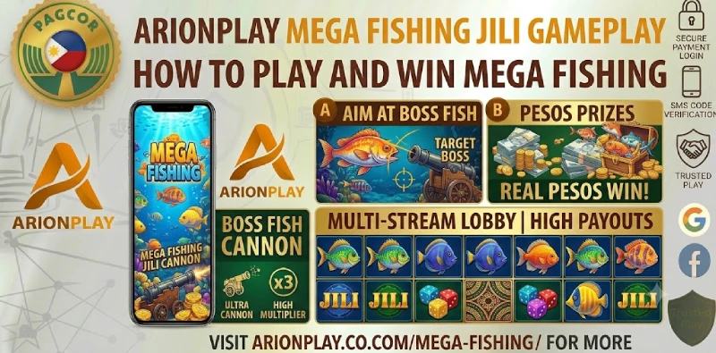 Mega Fishing by JILI: How to Play and Win | ArionPlay 3 Mega Fishing JILI gameplay boss fish cannon Philippines