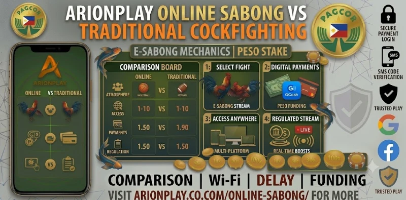 Online sabong vs traditional cockfighting Philippines comparison e-sabong