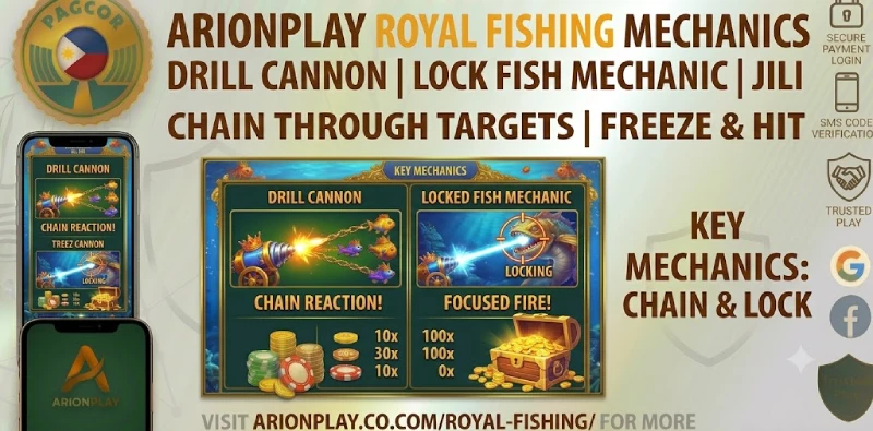Royal Fishing drill cannon and lock fish mechanic JILI