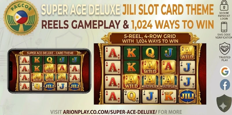 Super Ace Deluxe JILI slot card theme reels gameplay